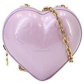 Bolsa de Ombro Louis Vuitton LV Remix Monogram Vernis Keep My Heart Roxo