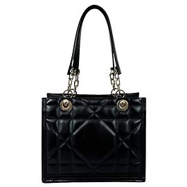 Bolsa de mão em couro Small Essential Christian Dior Preto
