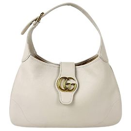 Gucci Aphrodite Medium Lederhandtasche Weiß