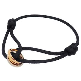 Cartier Trinity Cord Bracelet Black