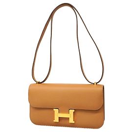 Hermès Borsa a tracolla Hermes Constance Elan in pelle Epsom marrone Marrone