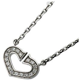 Cartier C Heart Halskette in 18K Weißgold mit Diamant Andere
