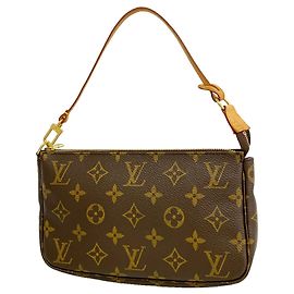 Louis Vuitton Monogram Pochette Accessoires Pouch Castaño