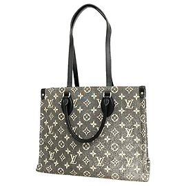 Louis Vuitton Monogram Jacquard Denim OnTheGo MM Tote Bag Brown