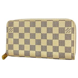 Louis Vuitton Damier Azur Zippy Wallet Weiß