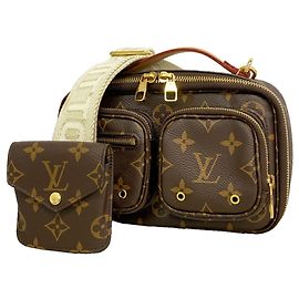 Bolsa Tiracolo Louis Vuitton Monogram Utility Marrom