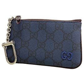 Gucci GG Supreme Navy Coin Purse Navy blue