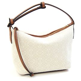 Loewe Anagram Cuby Small Handbag Beige Camel