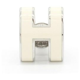 Hermès Pendiente único Hermes Pop H Plata Crudo