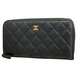 Chanel Matelassé Long Wallet Black