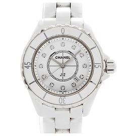 Reloj para mujer Chanel J12 Diamond H1628 Esfera Blanca Otro