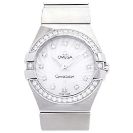 Reloj de pulsera para mujer Omega Constellation con bisel de diamantes Otro