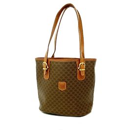 Céline Bolso Tote Celine Marrón con estampado Macadam Castaño