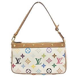 Louis Vuitton Monogram Multicolore Pochette Accessoires Bianco