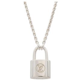 Louis Vuitton Silver Lockit UNICEF Halskette Silber
