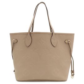 Louis Vuitton Monogram Empreinte Neverfull MM Tote Bag Grey