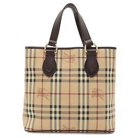 Sac Tote Burberry Nova Check Noir Beige Bordeaux Marron foncé