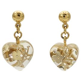 Louis Vuitton Boucles d'Oreilles Coeur Inclusion Earrings D'oro