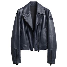 Chanel 12P Quilted Leather Biker Jacket - Dark Blue Petrol FR 36 Dark blue