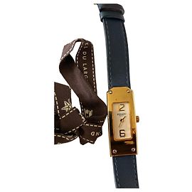 Montre Hermès Cape Cod Or et Cuir Bleu Bleu Doré