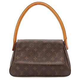 Bolso de hombro Mini Looping Monogram Louis Vuitton Castaño
