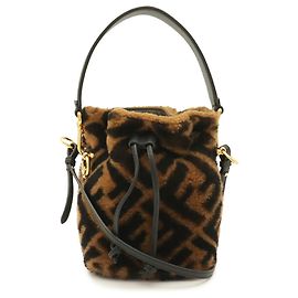 Borsa Secchiello Fendi Zucca Montresor Mini Marrone Nero