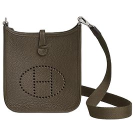 Hermès Evelyne 16 TPM Borsa a Tracolla Pelle Vert Loden Verde scuro