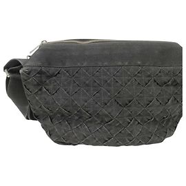 Bottega Veneta Black Canvas Shoulder Bag Black