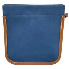Hermès Bolsa Hermes Camaille Marrom Azul marinho