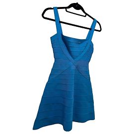 Herve Leger Blaues Bandage-Kleid Blau