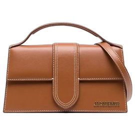 Jacquemus Le Grand Bambino Flap Leather Grand Camelo