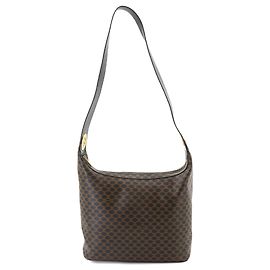 Céline Celine Macadam Handbag Brown Black