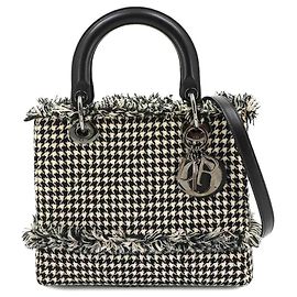 Bolso Christian Dior Lady Medium 2-Way Negro Blanco