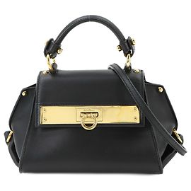 Sac à main Salvatore Ferragamo Gancini Mini Sofia Noir