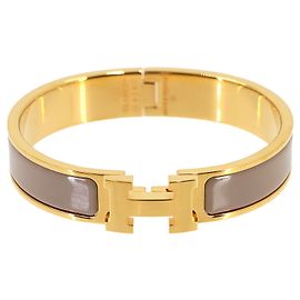 Bracciale Hermès Clic H PM Marrone D'oro