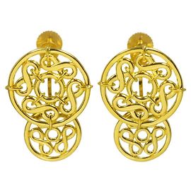 Céline Celine 18K Yellow Gold Clip Earrings Other