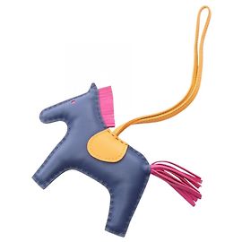 Hermès Hermes Rodeo MM Charm in Blu, Rosa e Giallo Rosa Blu Giallo
