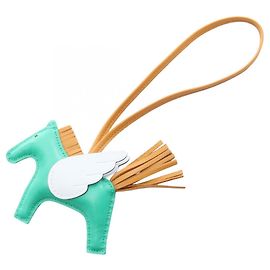 Hermès Hermes Rodeo Pegasus PM Handbag Charm Braun Blau Andere Grün
