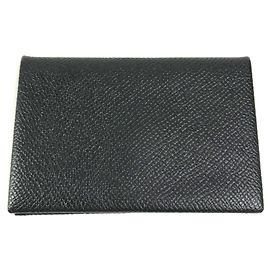 Hermès Hermes Calvi Business Card Holder Black