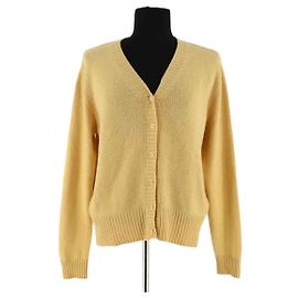 Cárdigan Eric Bompard de cashmere amarillo XL Amarillo