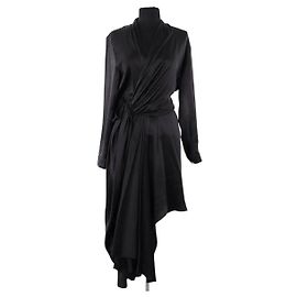 Robe en soie noire Balenciaga Noir