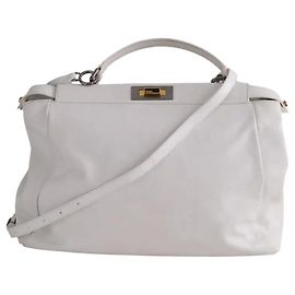 Fendi Saco de ombro Peekaboo Medium branco Branco