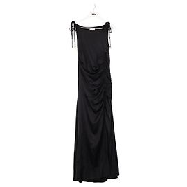 Ganni Black Viscose Dress Black