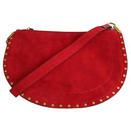 Isabel Marant Borsa a tracolla Oskan soft zip rossa Rosso