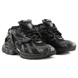 BALENCIAGA - Sneakers Balenciaga Runner in tela e plastica nera (T37) Nero
