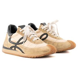 LOEWE - Sneakers Flow Runner 2.0 Loewe en toile et daim beige (T38) Beige