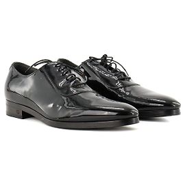 GUCCI - Derbies Gucci de cuero charol negro (T42) Negro