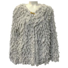 Autre Marque Forte_Forte Jersey de bouclé shaggy gris perla Gris