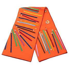 Foulard di seta Hermès A Vos Crayons Arancione 90 Arancione