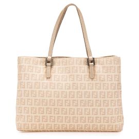 Sac cabas Fendi Zucchino en toile marron Marron